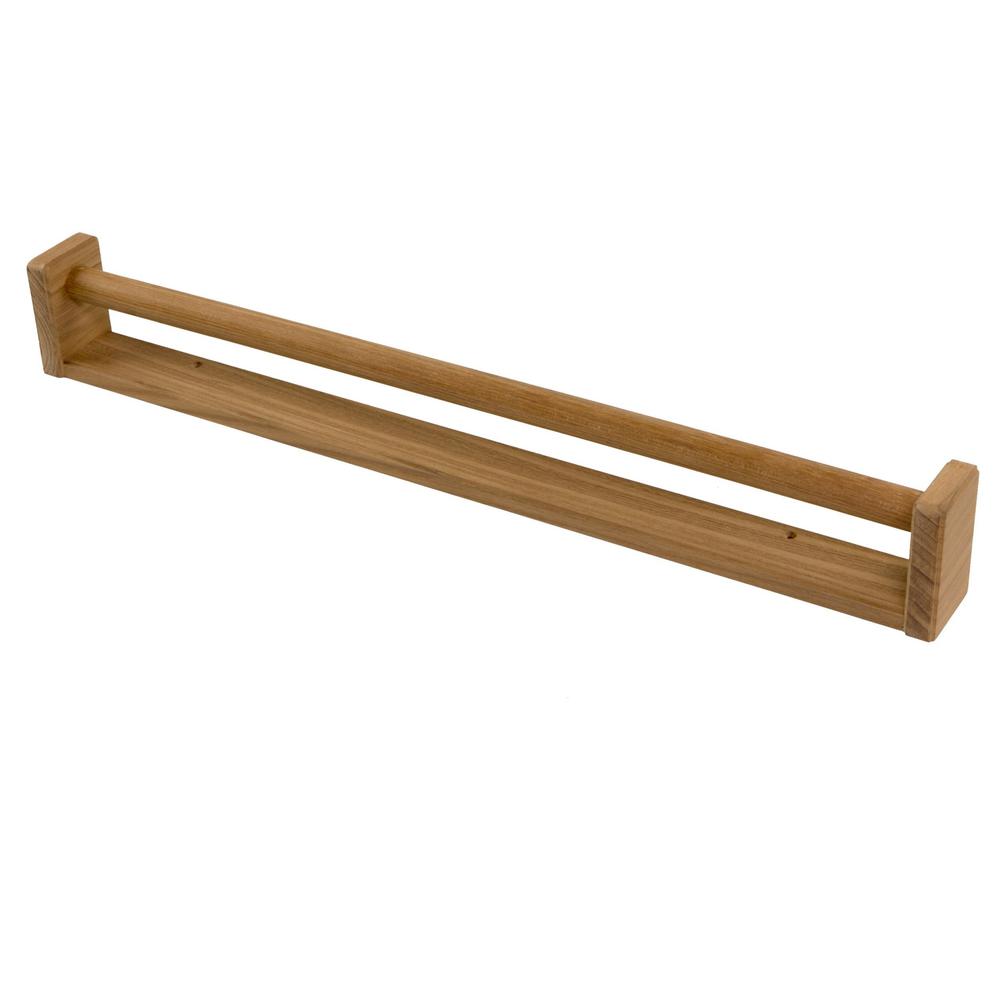 22" Traditional Solid Teak Towel Bar. Picture 2
