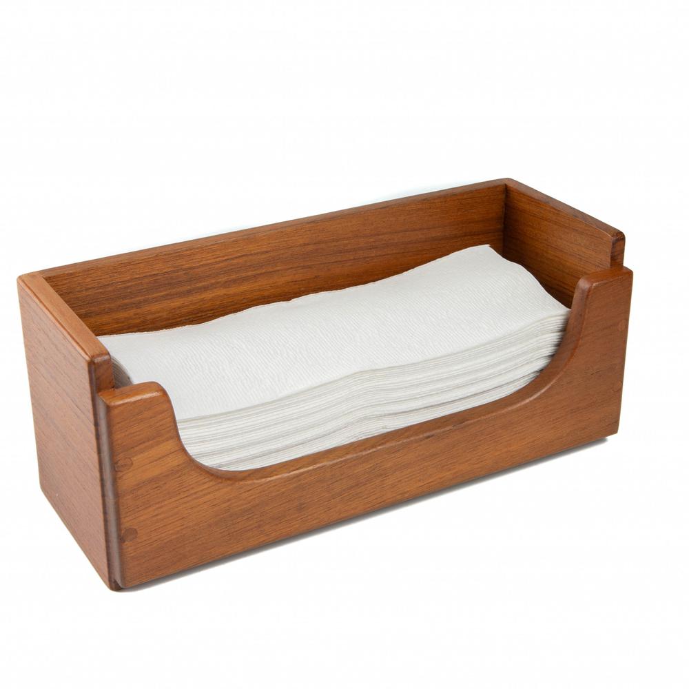Traditional Solid Teak Guest Paper Towel Holder. Picture 2