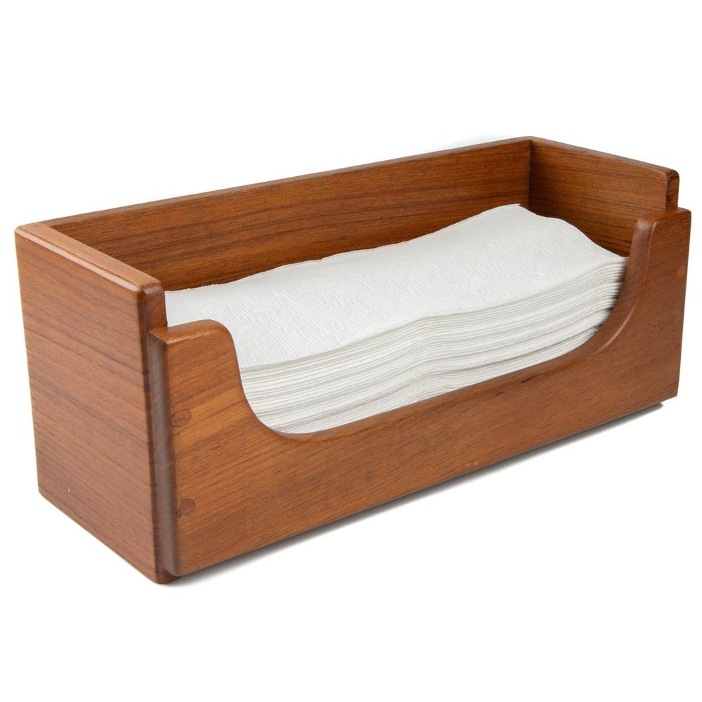 Traditional Solid Teak Guest Paper Towel Holder. Picture 4