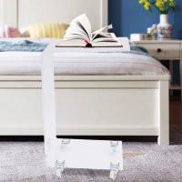 20" Clear Acrylic Rolling Nightstand. Picture 8