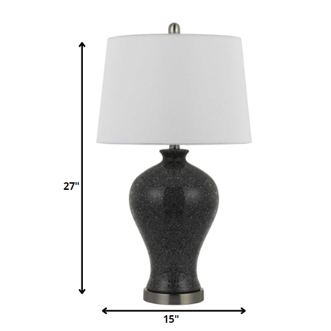 Set of Two 27” Ceramic And Marble Table Lamps. Picture 5