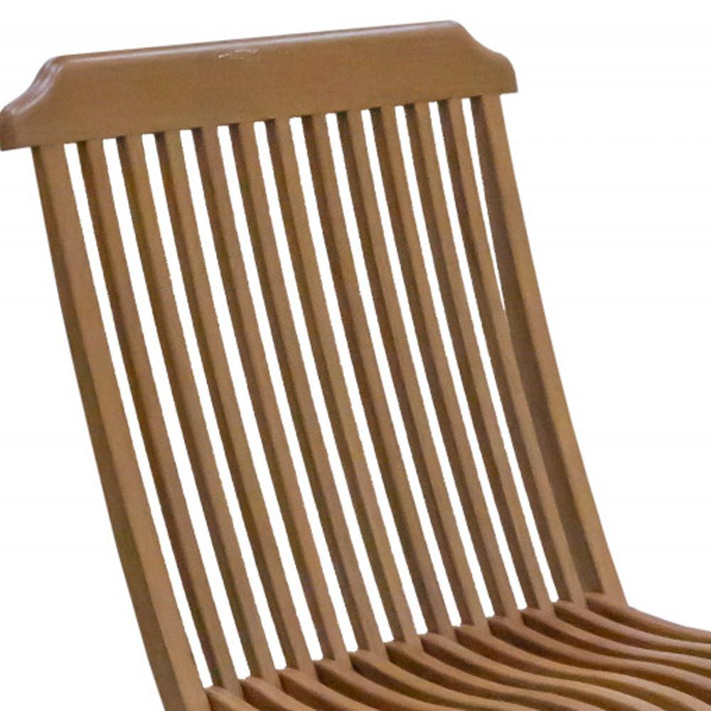Brown Solid Wood Deck Chair. Picture 3