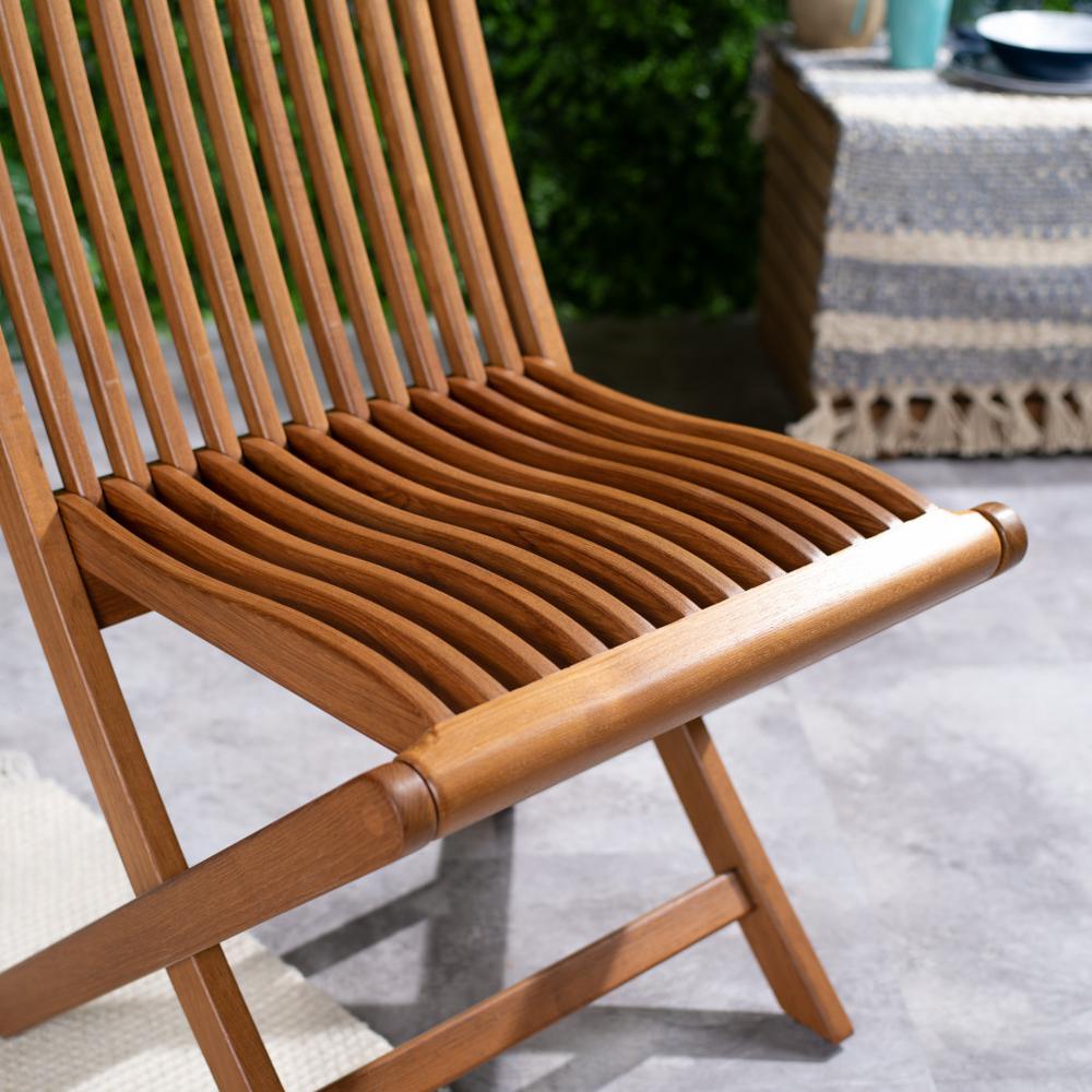 Brown Solid Wood Deck Chair. Picture 4