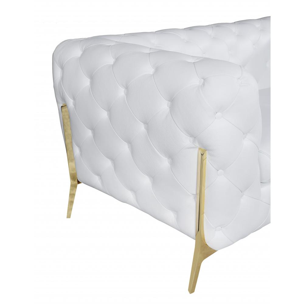93" White And Gold Sofa. Picture 5