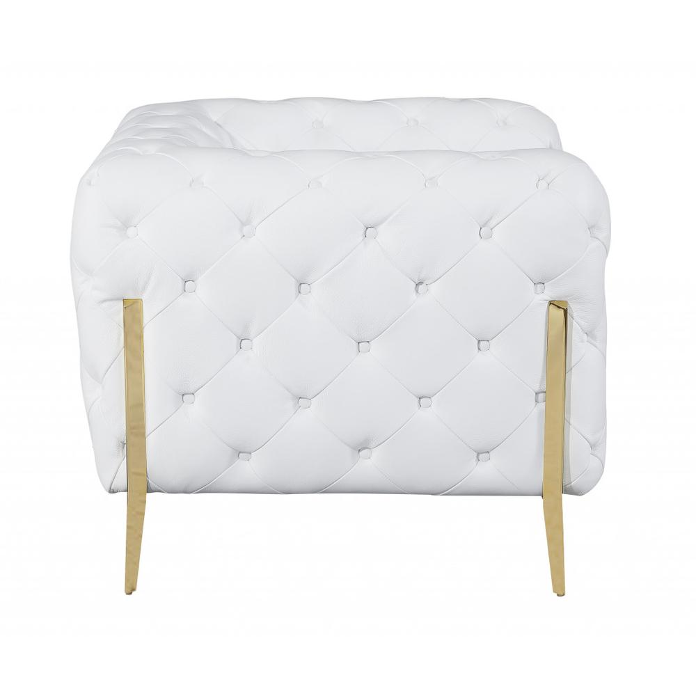 93" White And Gold Sofa. Picture 6