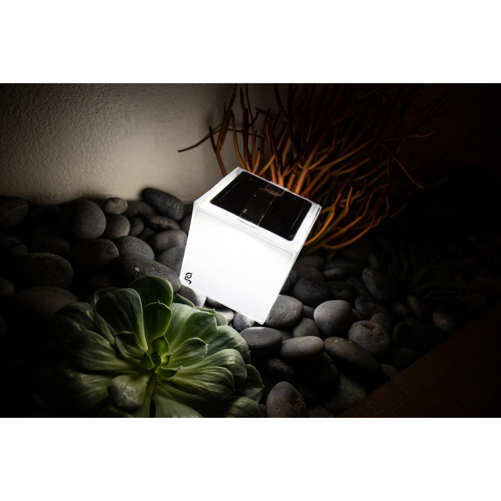 5" Modern Square Portable and Hangable Solar Lantern. Picture 1