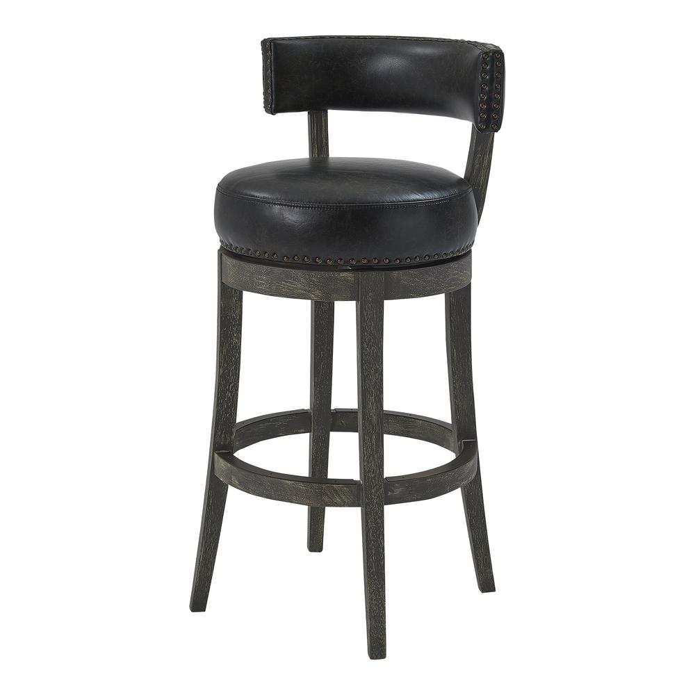 30" Brown Onyx Faux Leather Swivel Counter Stool. Picture 8