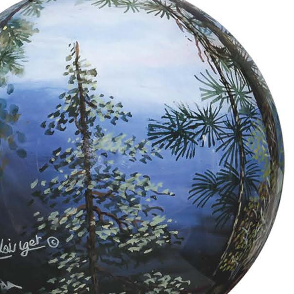 Scenic Life is Better in the Mountains Hand Painted Mouth Blown Glass Ornament. Picture 4
