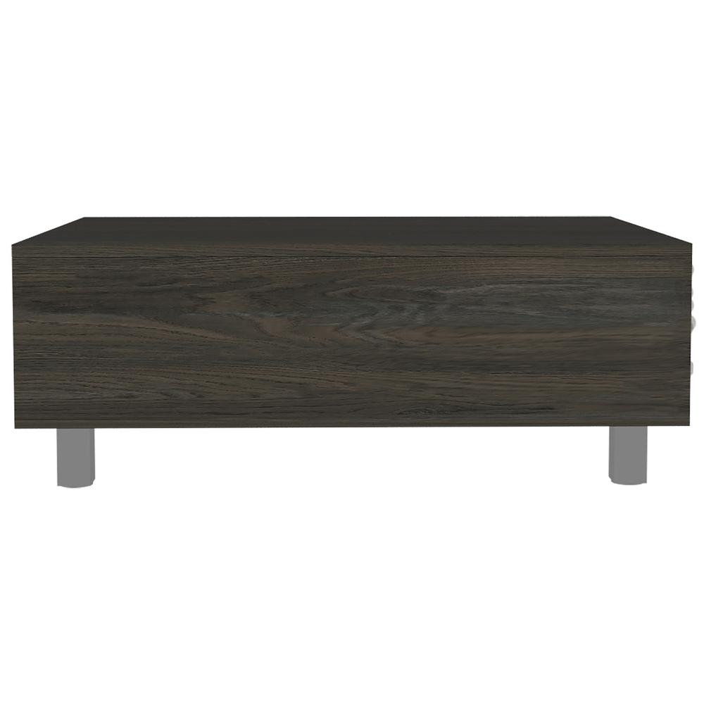 32" Carbon Espresso Manufactured Wood Rectangular Lift Top Coffee Table With Drawer And Shelf. Picture 2