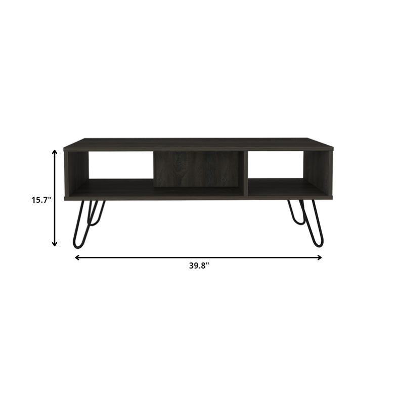 40" Carbon Espresso Manufactured Wood Rectangular Coffee Table. Picture 4
