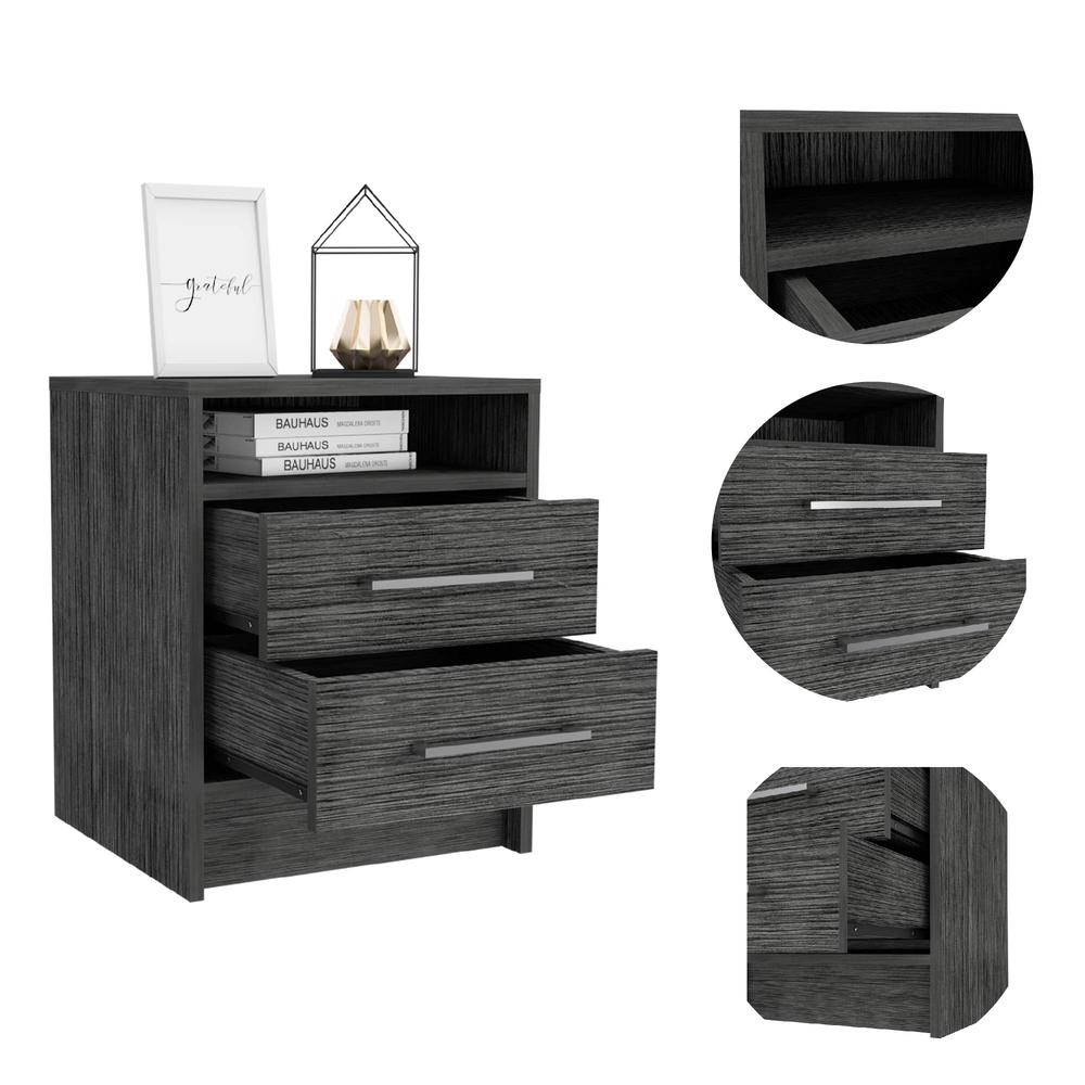 Sophisticated and Stylish Smokey Oak Nightstand. Picture 2