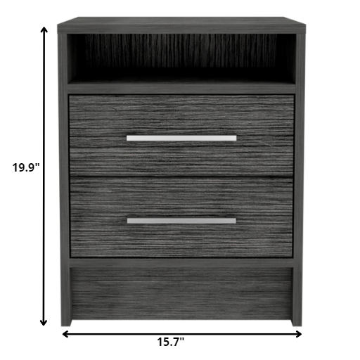 Sophisticated and Stylish Smokey Oak Nightstand. Picture 4
