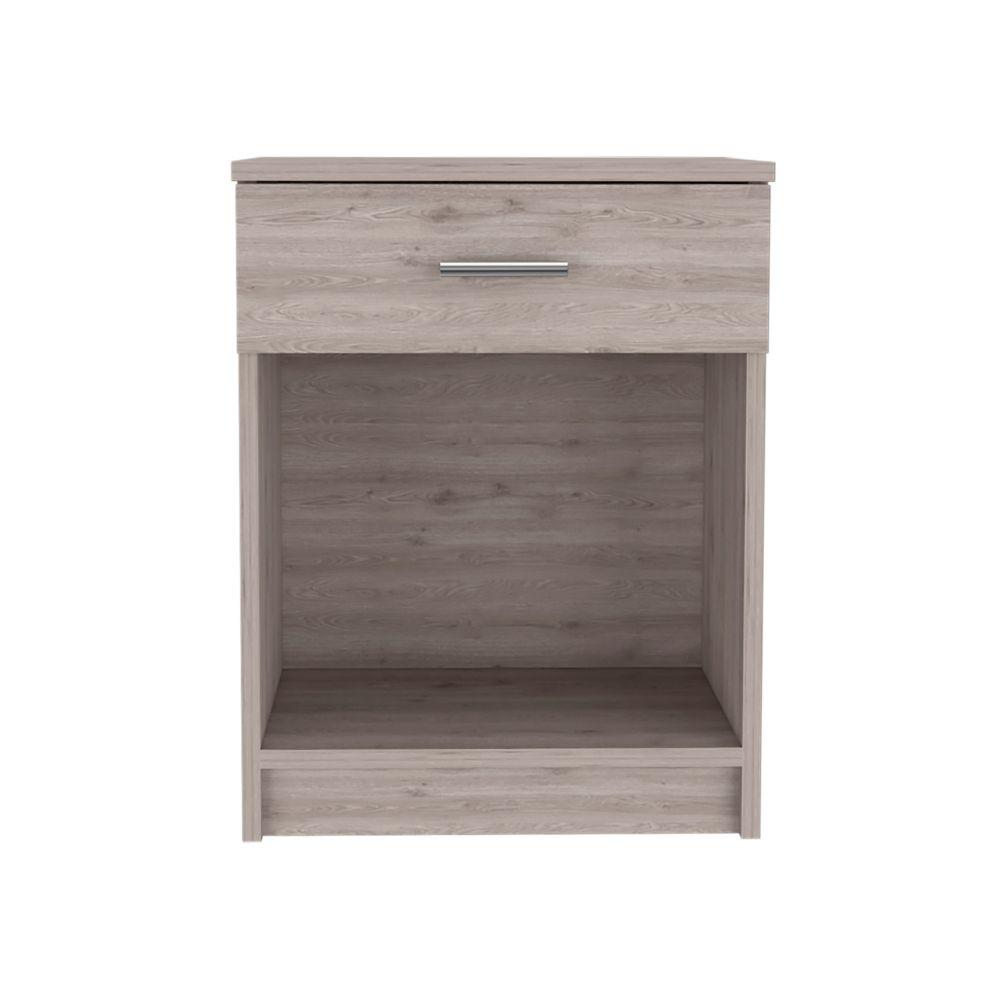 Sophisticated and Stylish Light Grey Eco Nightstand. Picture 1