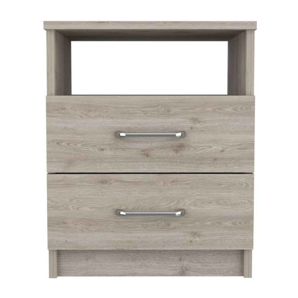 Modern and Stylish Light Grey Particle Bedroom Nightstand. Picture 1
