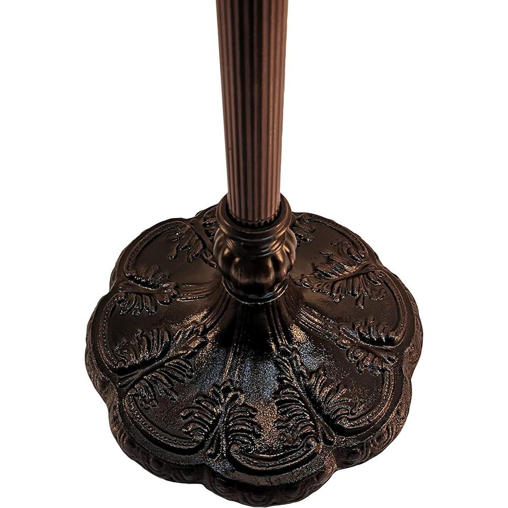62" Brown Two Light Traditional Shaped Floor Lamp. Picture 3