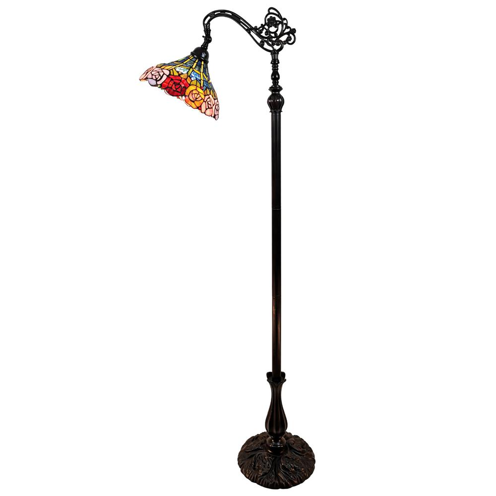 74" Brown Traditional Shaped Floor Lamp. Picture 3