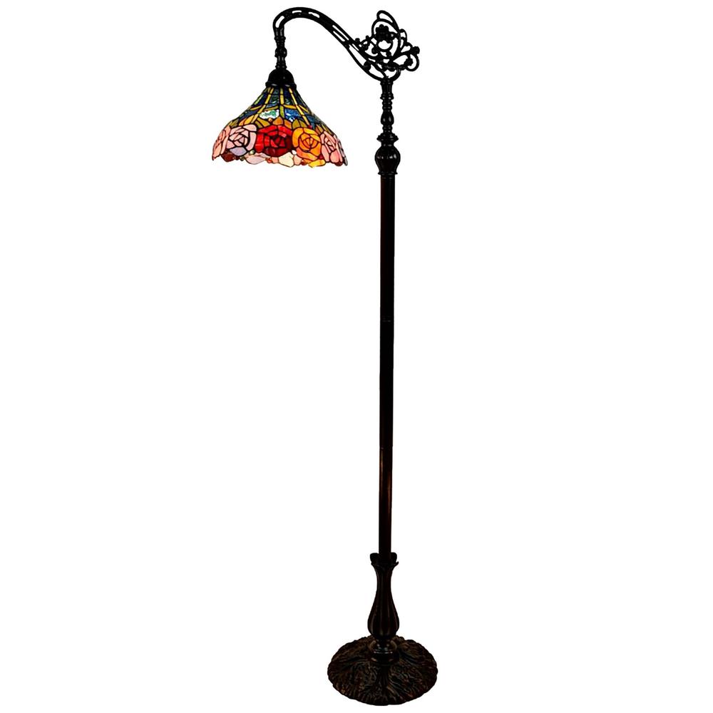 74" Brown Traditional Shaped Floor Lamp. Picture 4