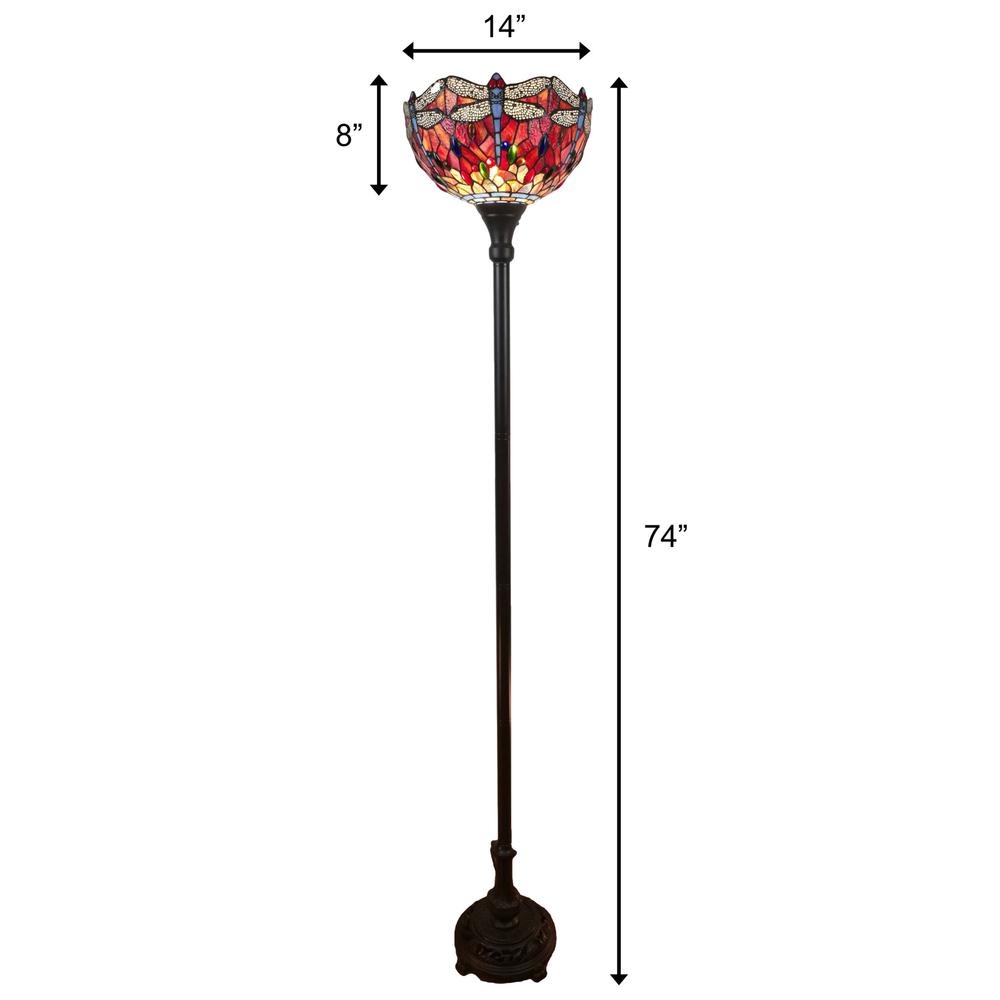 69" Brown Traditional Shaped Floor Lamp. Picture 8