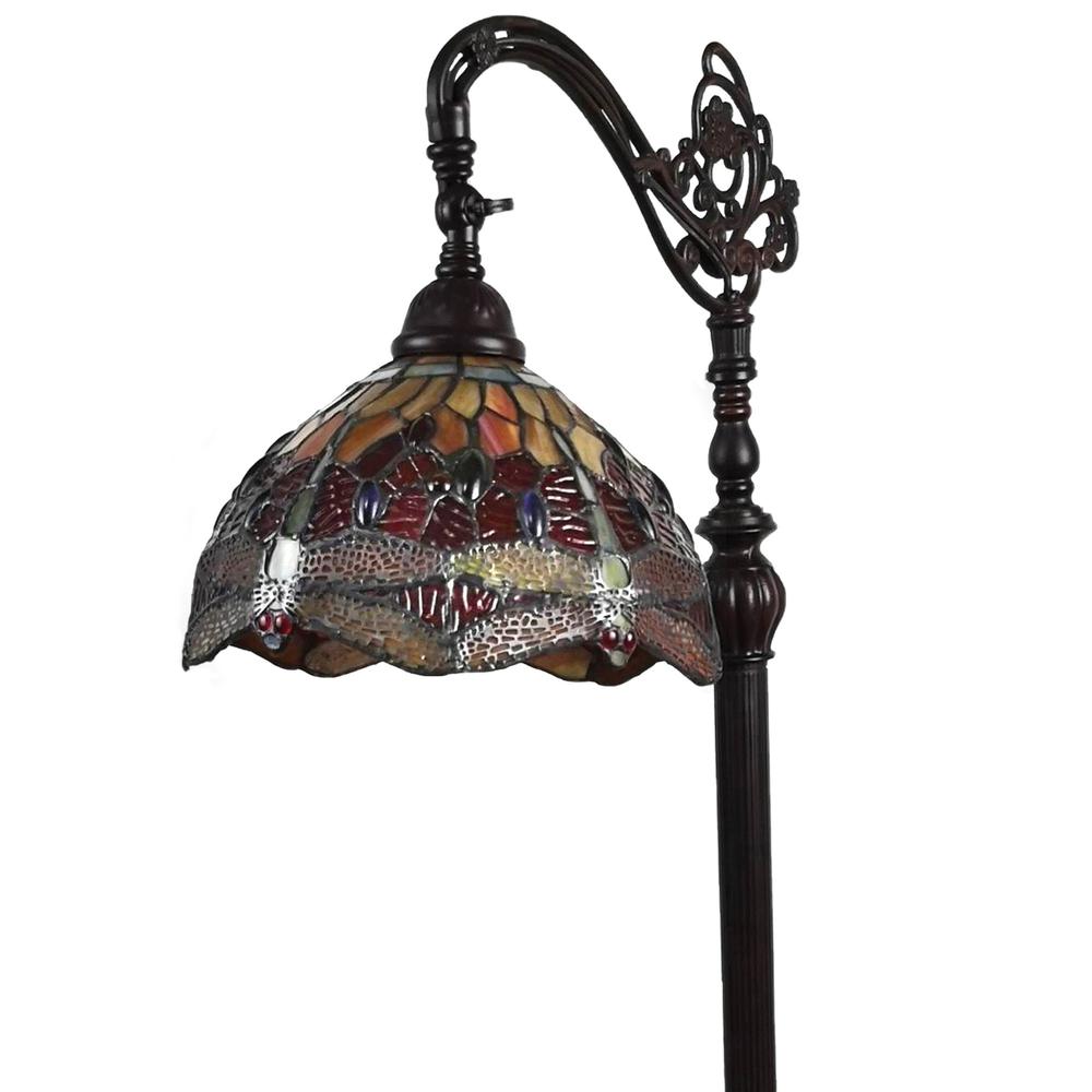 61" Brown Traditional Shaped Floor Lamp. Picture 4