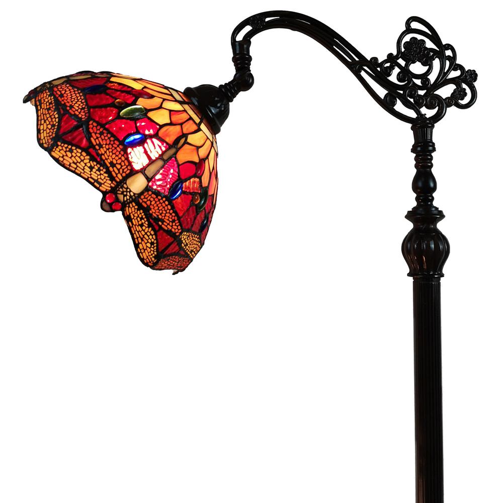 61" Brown Traditional Shaped Floor Lamp. Picture 5