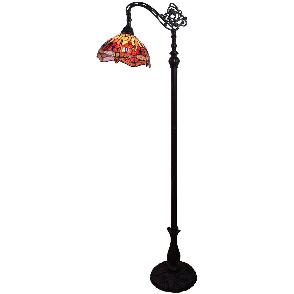 61" Brown Traditional Shaped Floor Lamp. Picture 3
