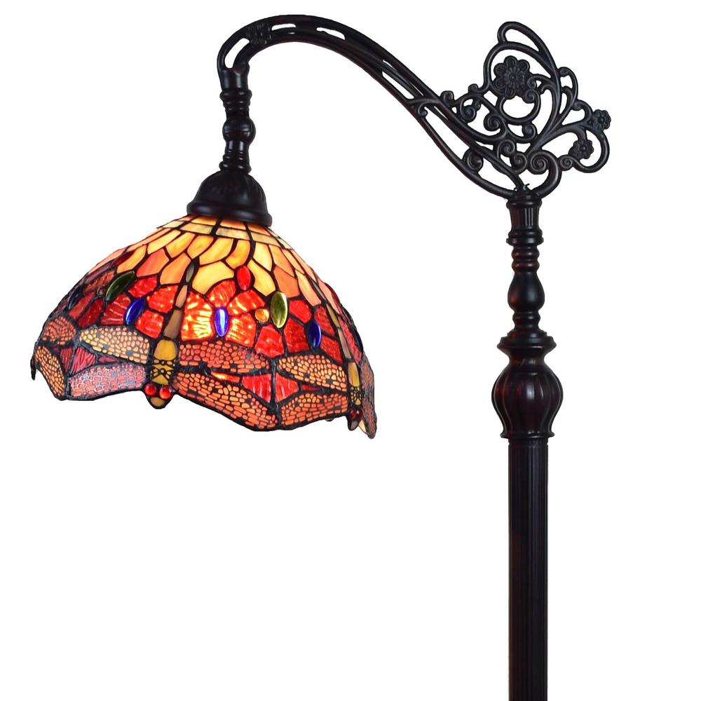 61" Brown Traditional Shaped Floor Lamp. Picture 6