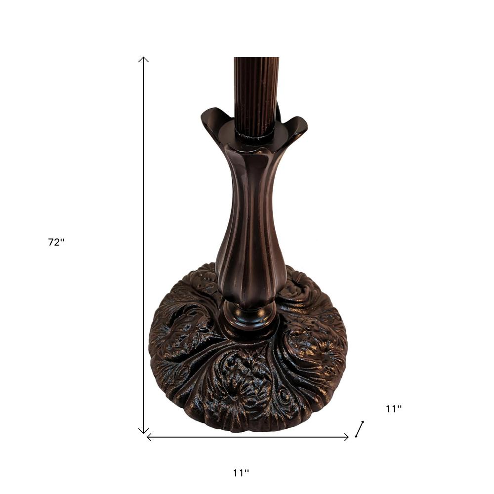 72" Brown Traditional Shaped Floor Lamp. Picture 7