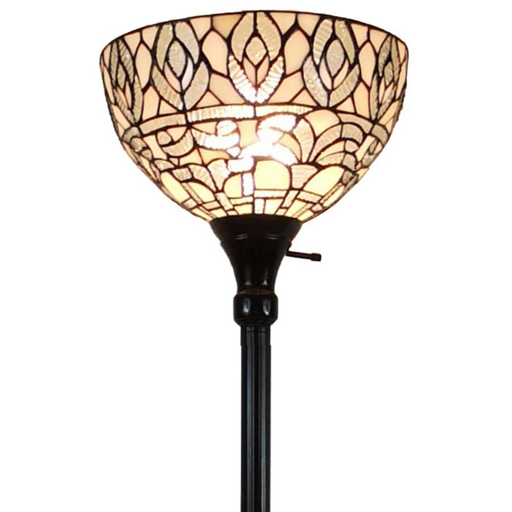 62" Brown Traditional Shaped Floor Lamp. Picture 6