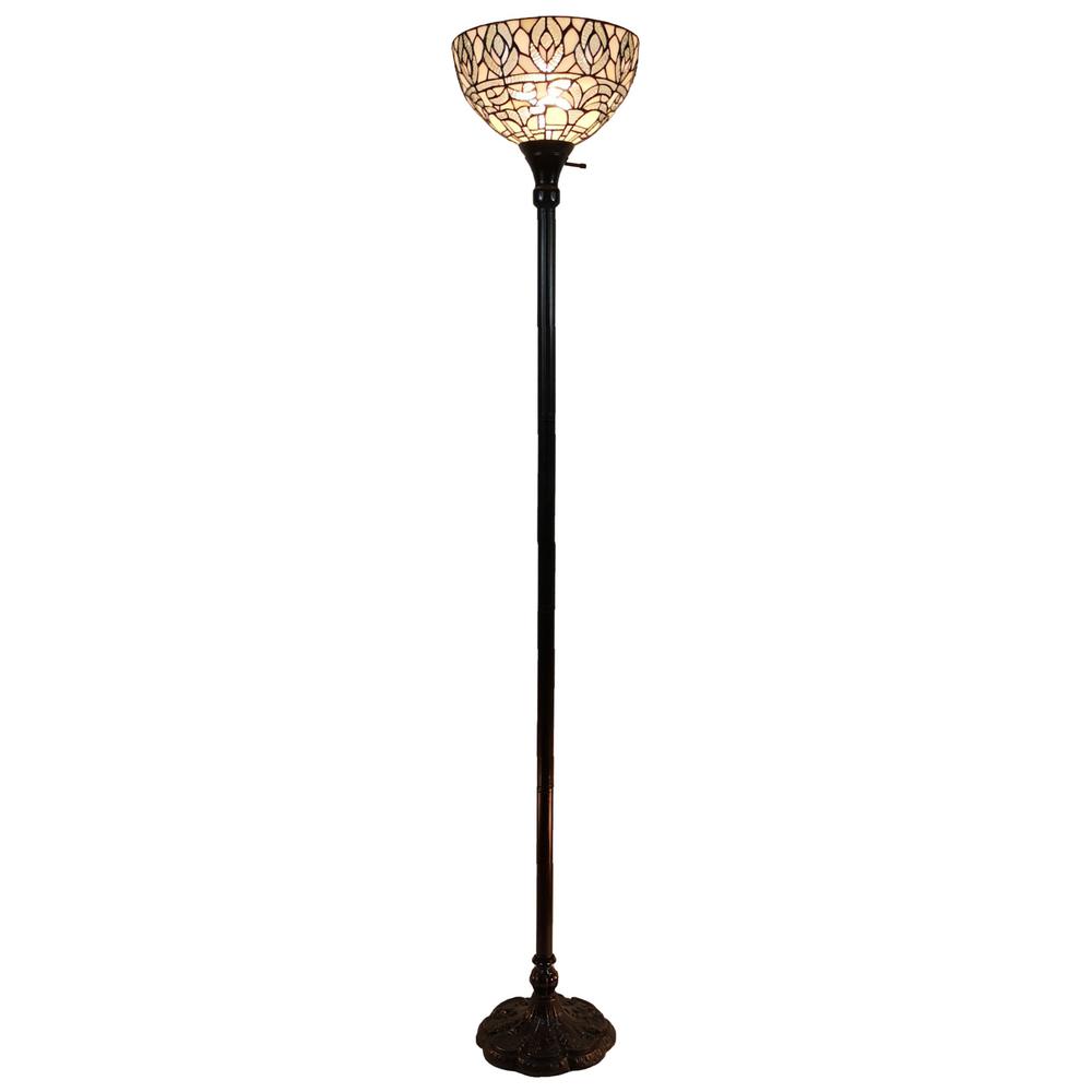 62" Brown Traditional Shaped Floor Lamp. Picture 2