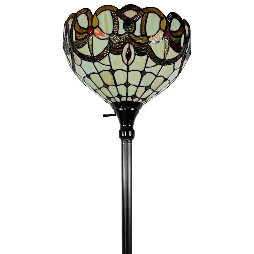 62" Brown Traditional Shaped Floor Lamp. Picture 6
