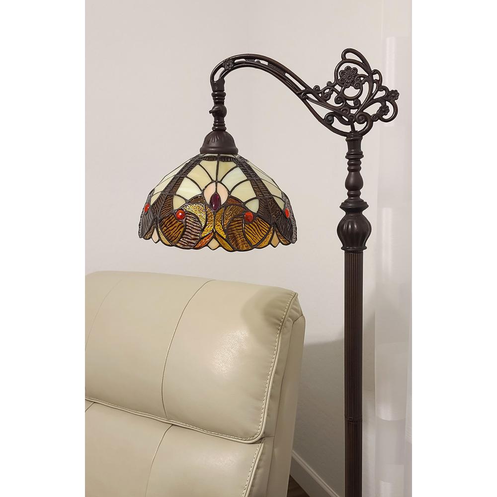 62" Brown Traditional Shaped Floor Lamp. Picture 4