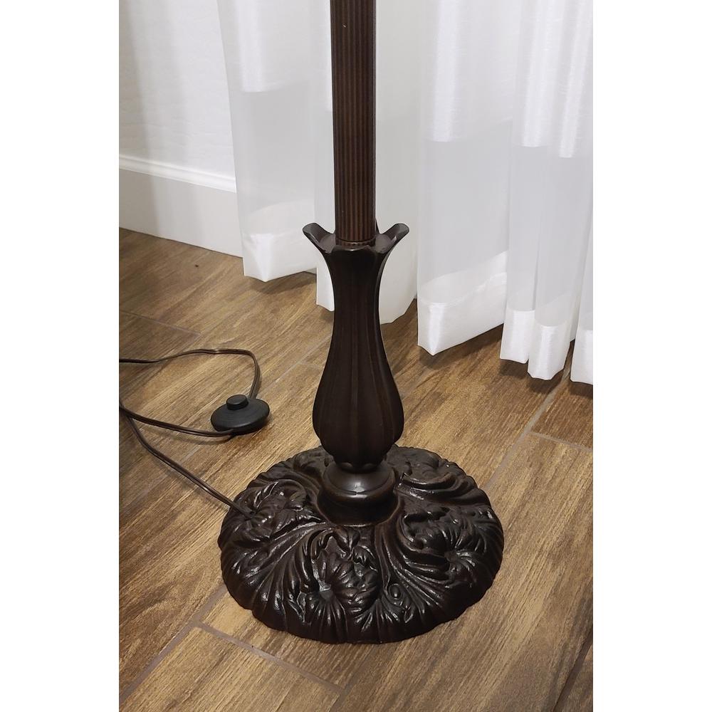 62" Brown Traditional Shaped Floor Lamp. Picture 5