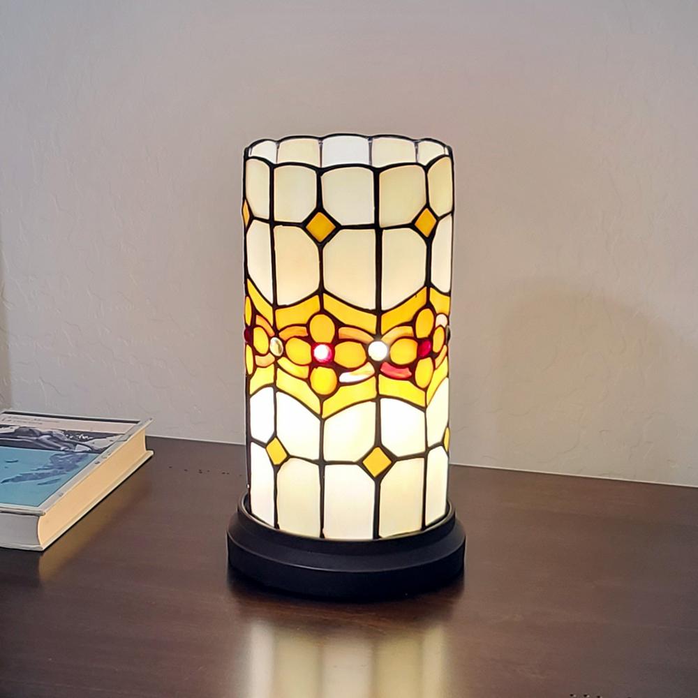 11" Tiffany Style Mosaic Tile Accent Table Lamp. Picture 1