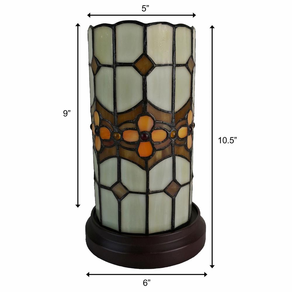 11" Tiffany Style Mosaic Tile Accent Table Lamp. Picture 2