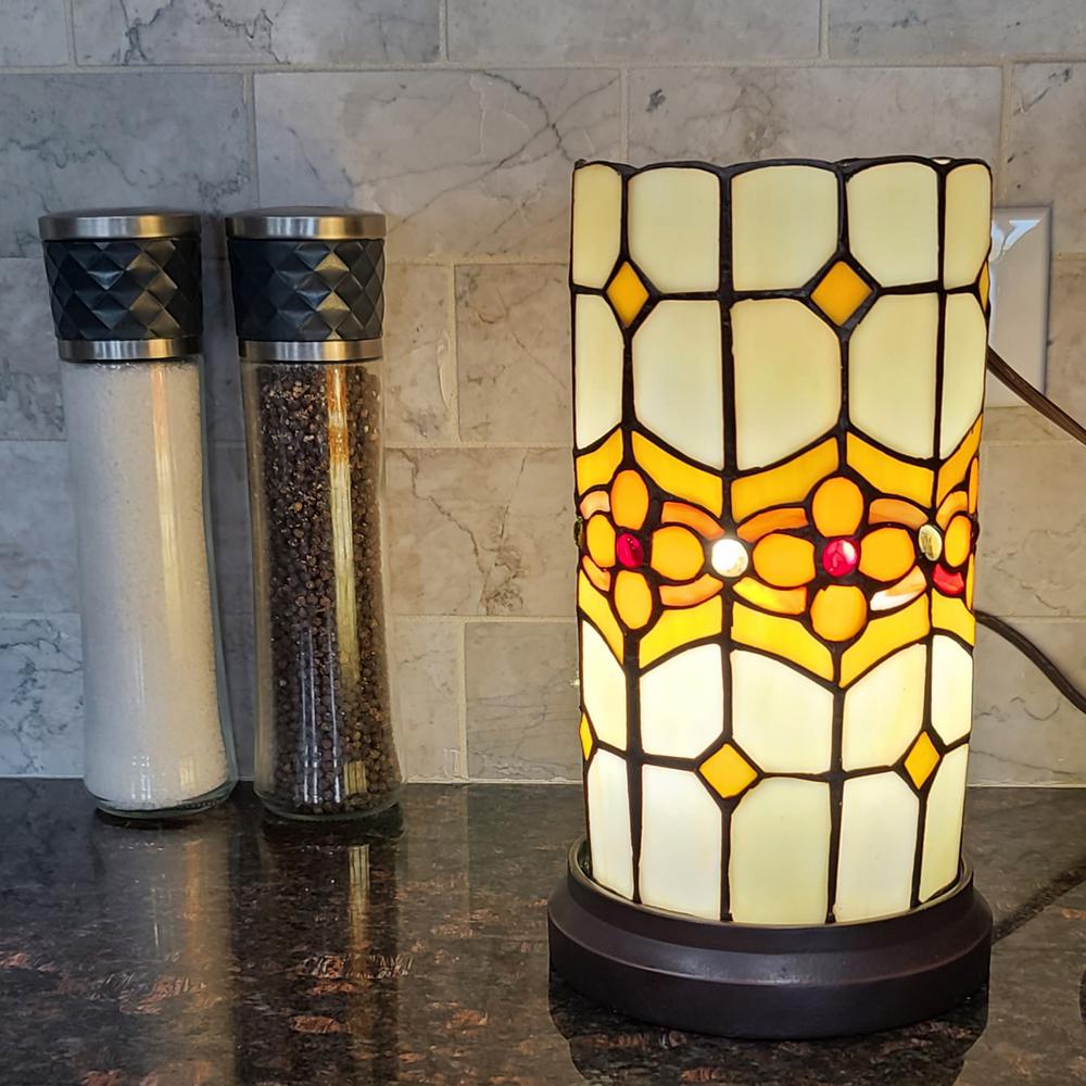 11" Tiffany Style Mosaic Tile Accent Table Lamp. Picture 6