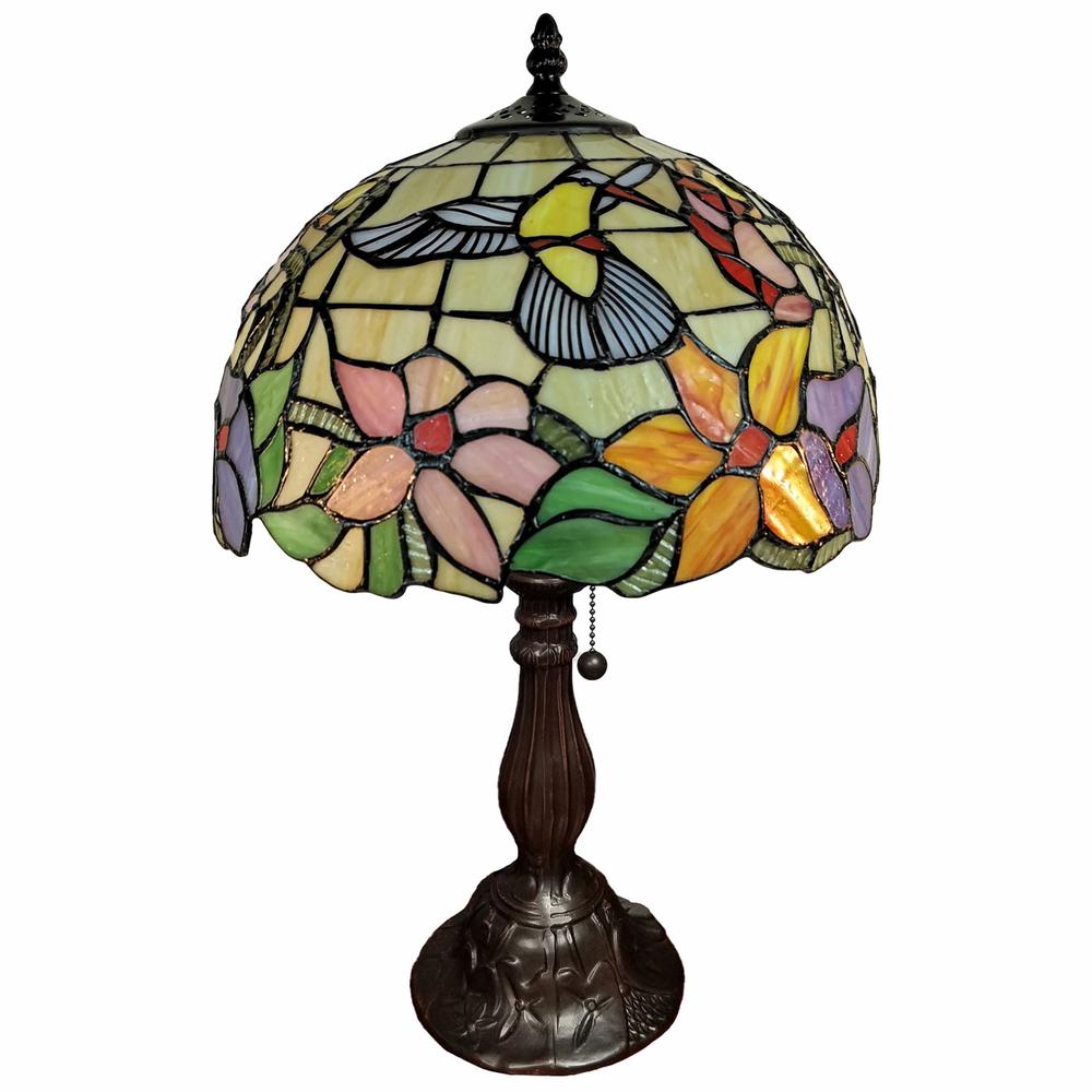 18" Tiffany Style Floral Table Lamp. Picture 2