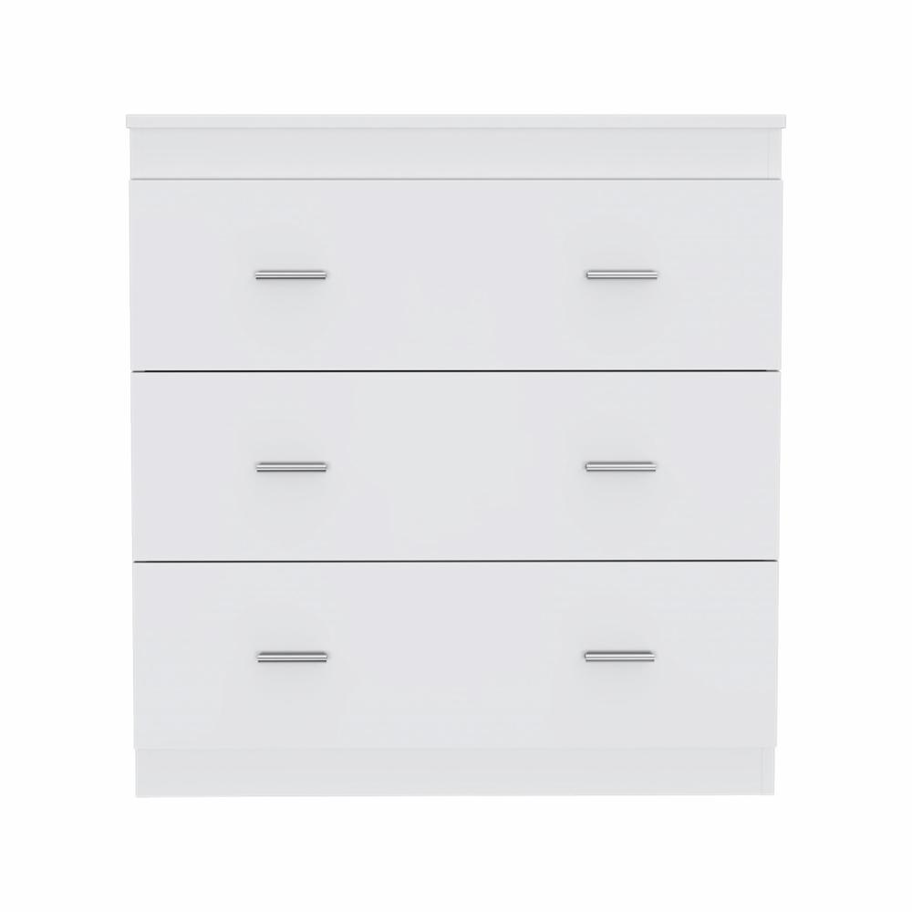 32" White Manufactured Wood Six Drawer Dresser. Picture 1