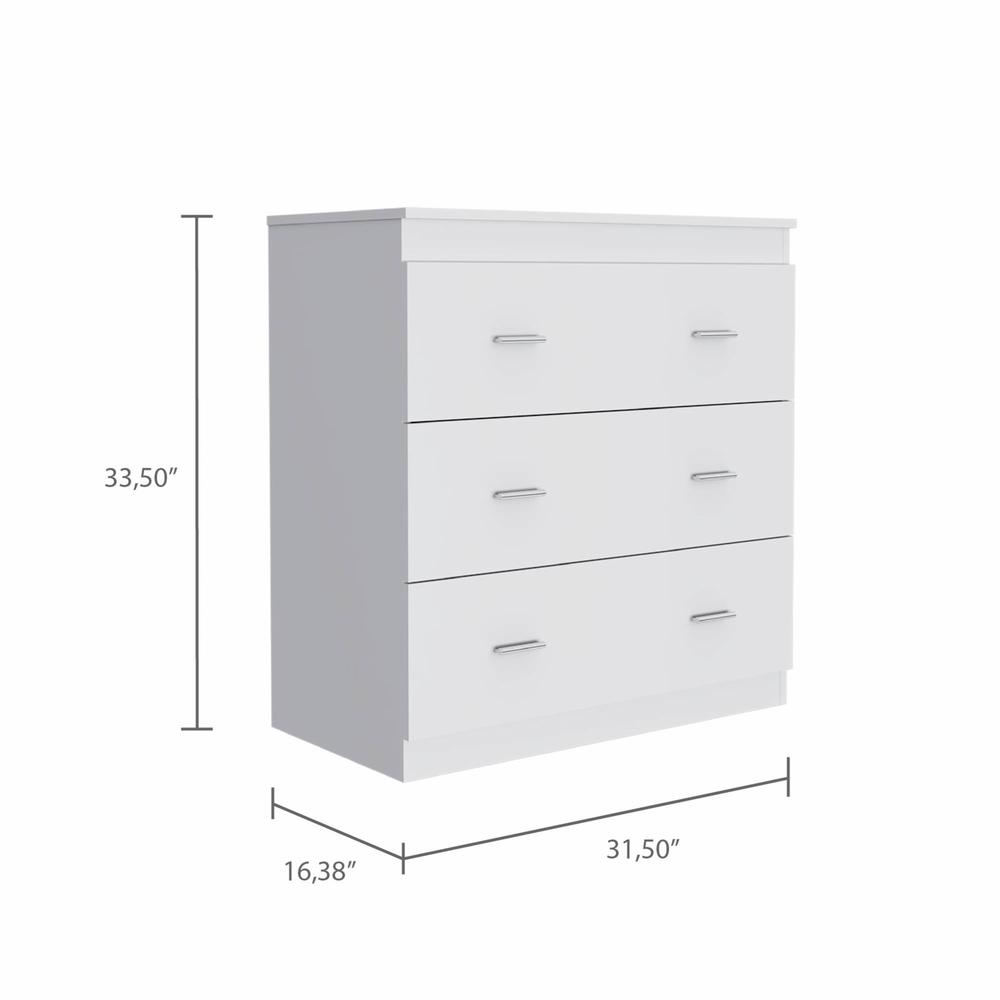 32" White Manufactured Wood Six Drawer Dresser. Picture 5