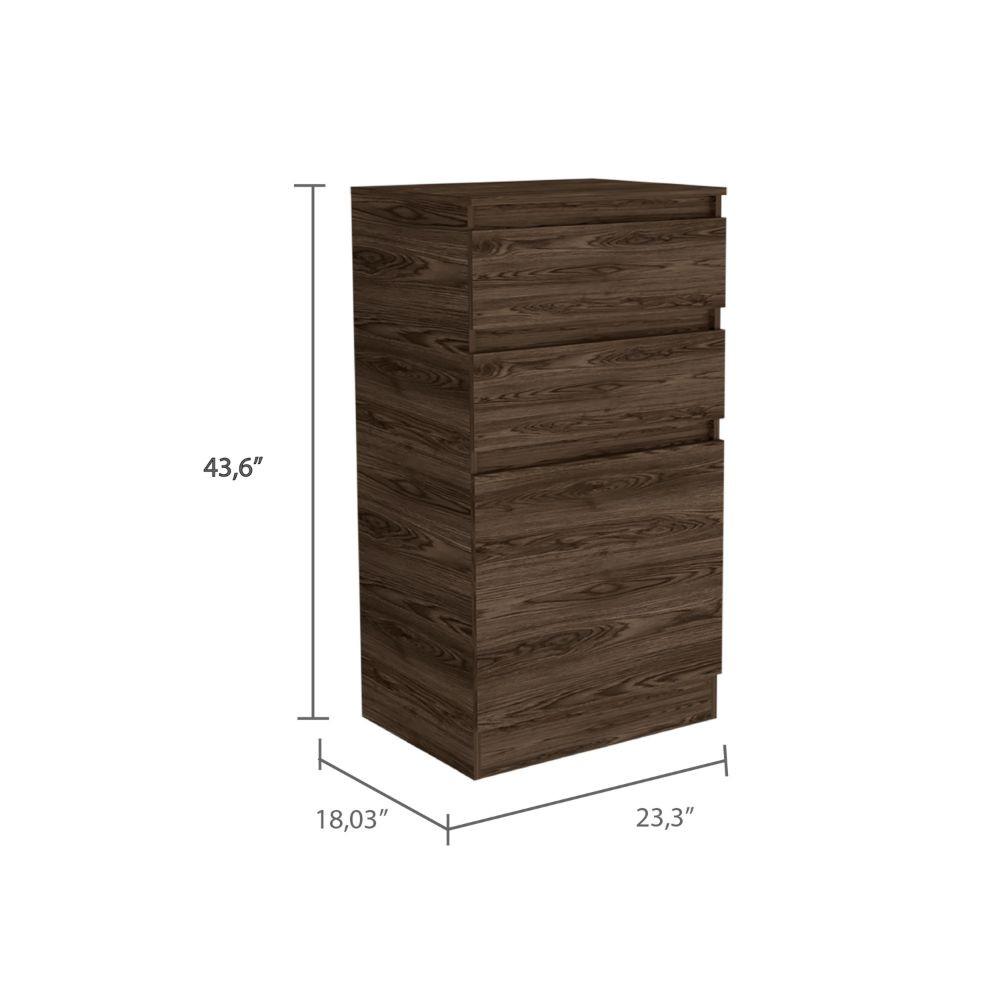 23" Dark Walnut Manufactured Wood Two Drawer Chest. Picture 5