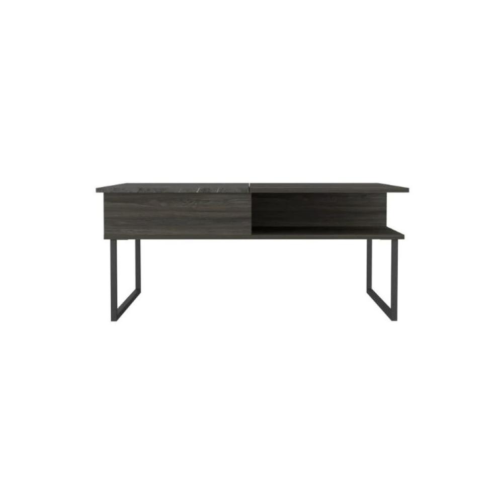 41" Onyx And Carbon Manufactured Wood Rectangular Lift Top Coffee Table. Picture 2