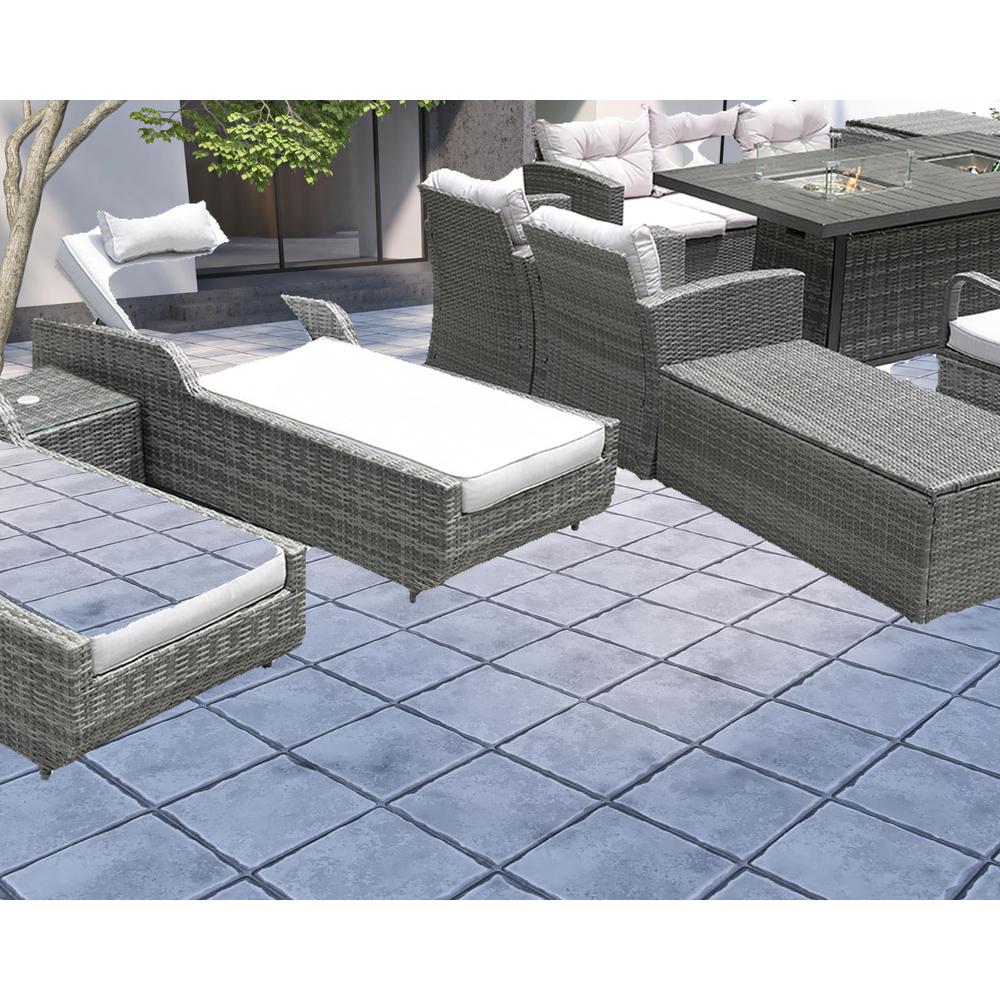 Twelve Piece Outdoor Gray Wicker Multiple Chairs Seating Group. Picture 2