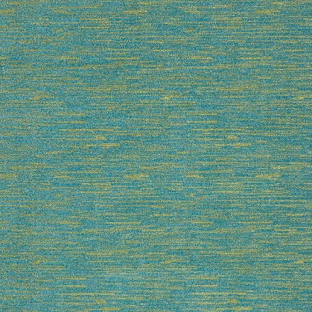 10' X 14' Blue And Green Striped Non Skid Indoor Outdoor Area Rug. Picture 5