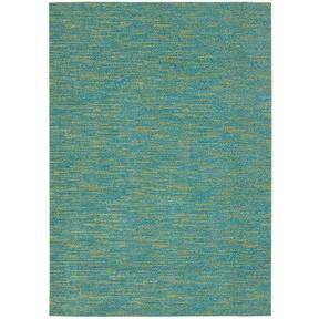 4' X 6' Blue And Green Striped Non Skid Indoor Outdoor Area Rug. Picture 3