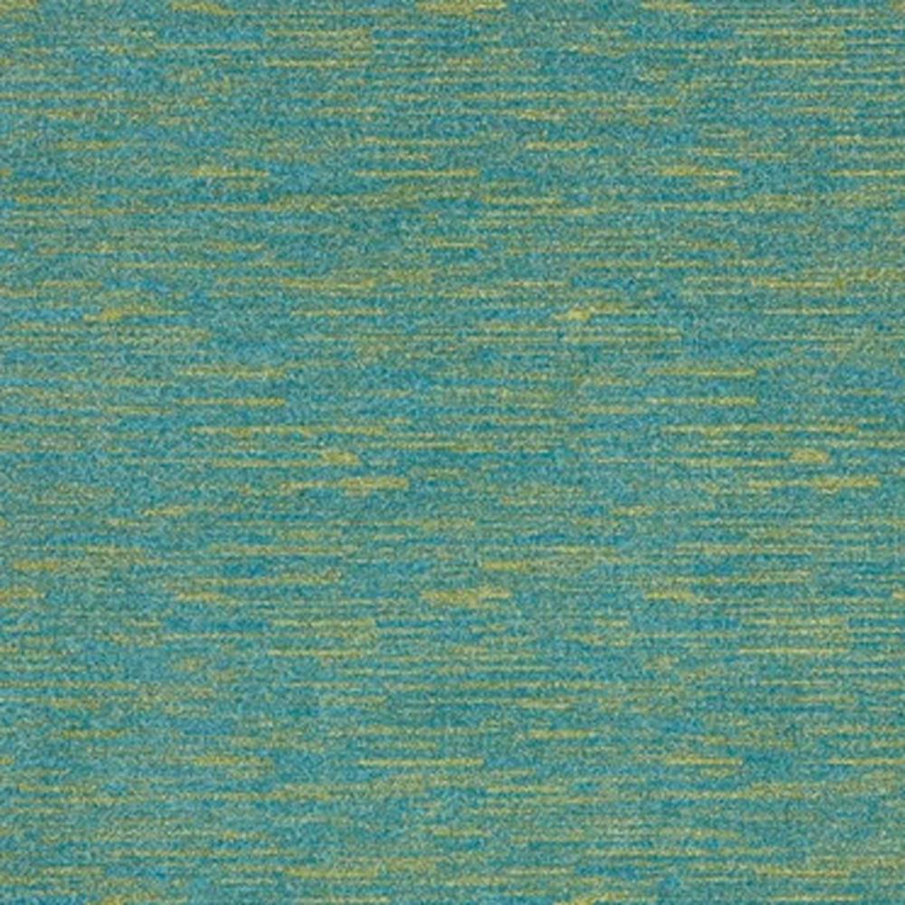 5' X 7' Blue And Green Striped Non Skid Indoor Outdoor Area Rug. Picture 5
