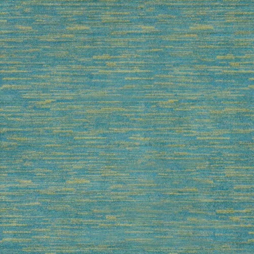 7' X 7' Blue And Green Square Striped Non Skid Indoor Outdoor Area Rug. Picture 5