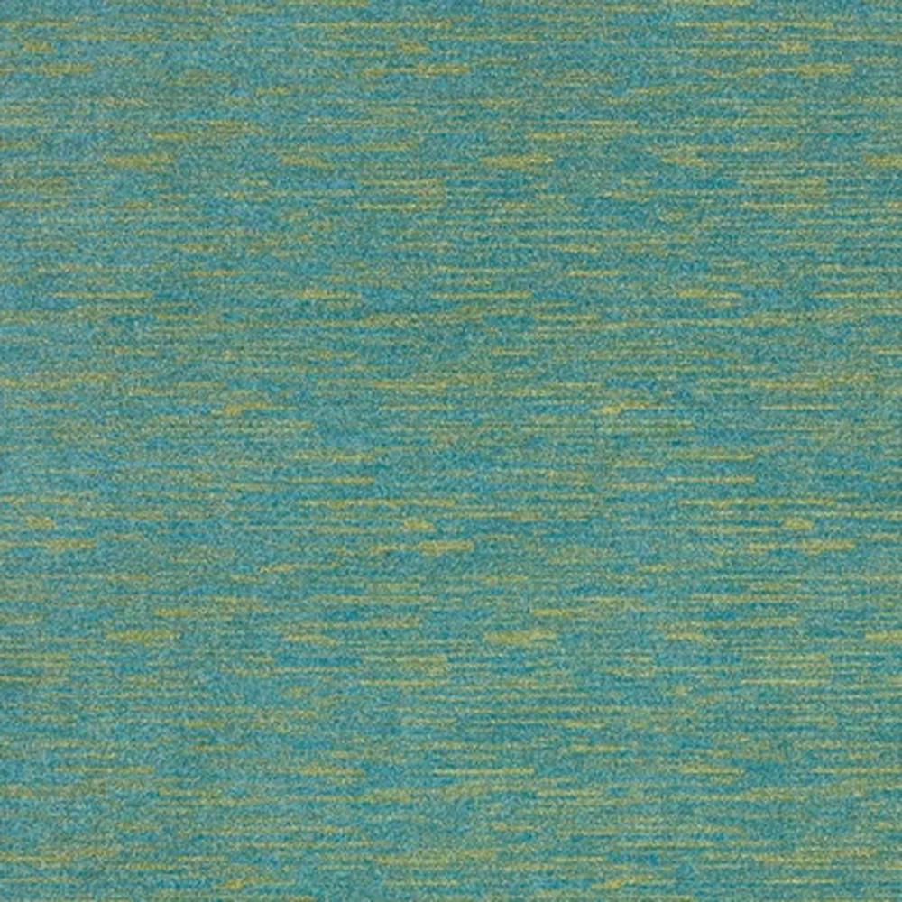 7' X 10' Blue And Green Striped Non Skid Indoor Outdoor Area Rug. Picture 5