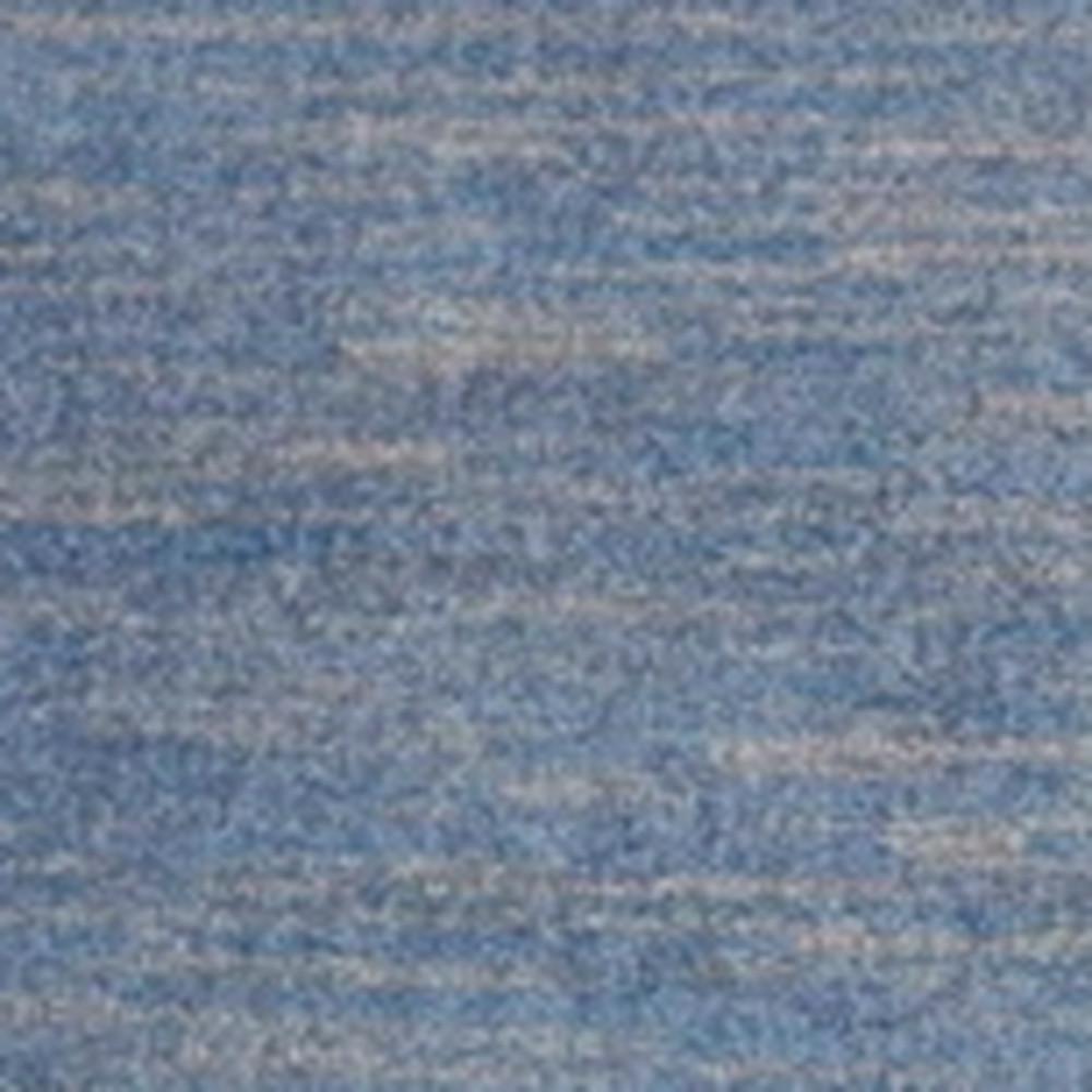 2' X 6' Blue And Grey Striped Non Skid Indoor Outdoor Runner Rug. Picture 5