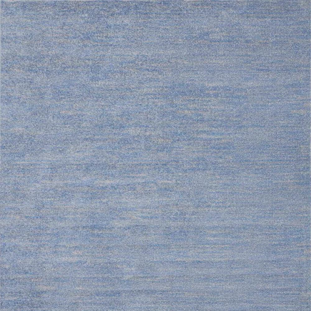 7' X 7' Blue And Grey Square Striped Non Skid Indoor Outdoor Area Rug. Picture 4