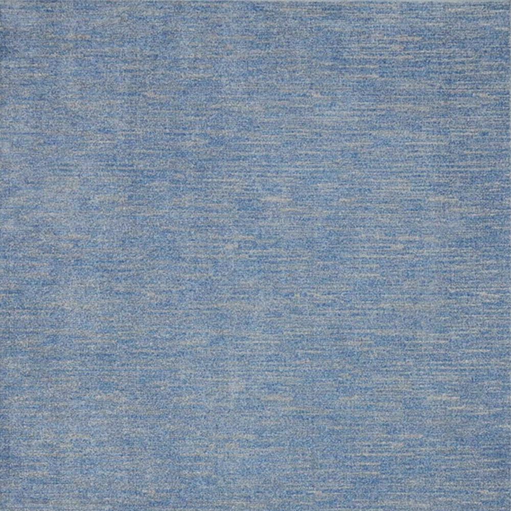 7' X 10' Blue And Grey Striped Non Skid Indoor Outdoor Area Rug. Picture 4