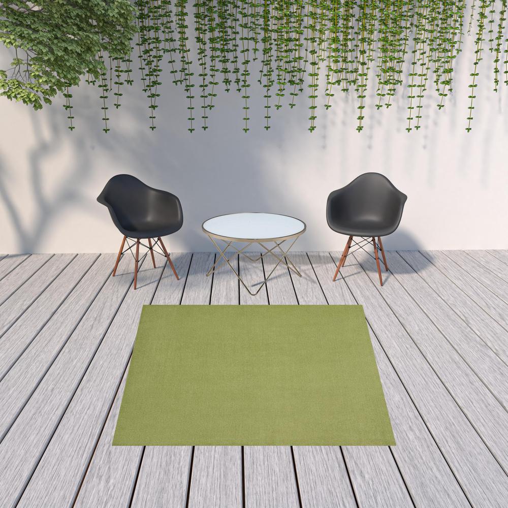 7' X 7' Green Square Non Skid Indoor Outdoor Area Rug. Picture 2